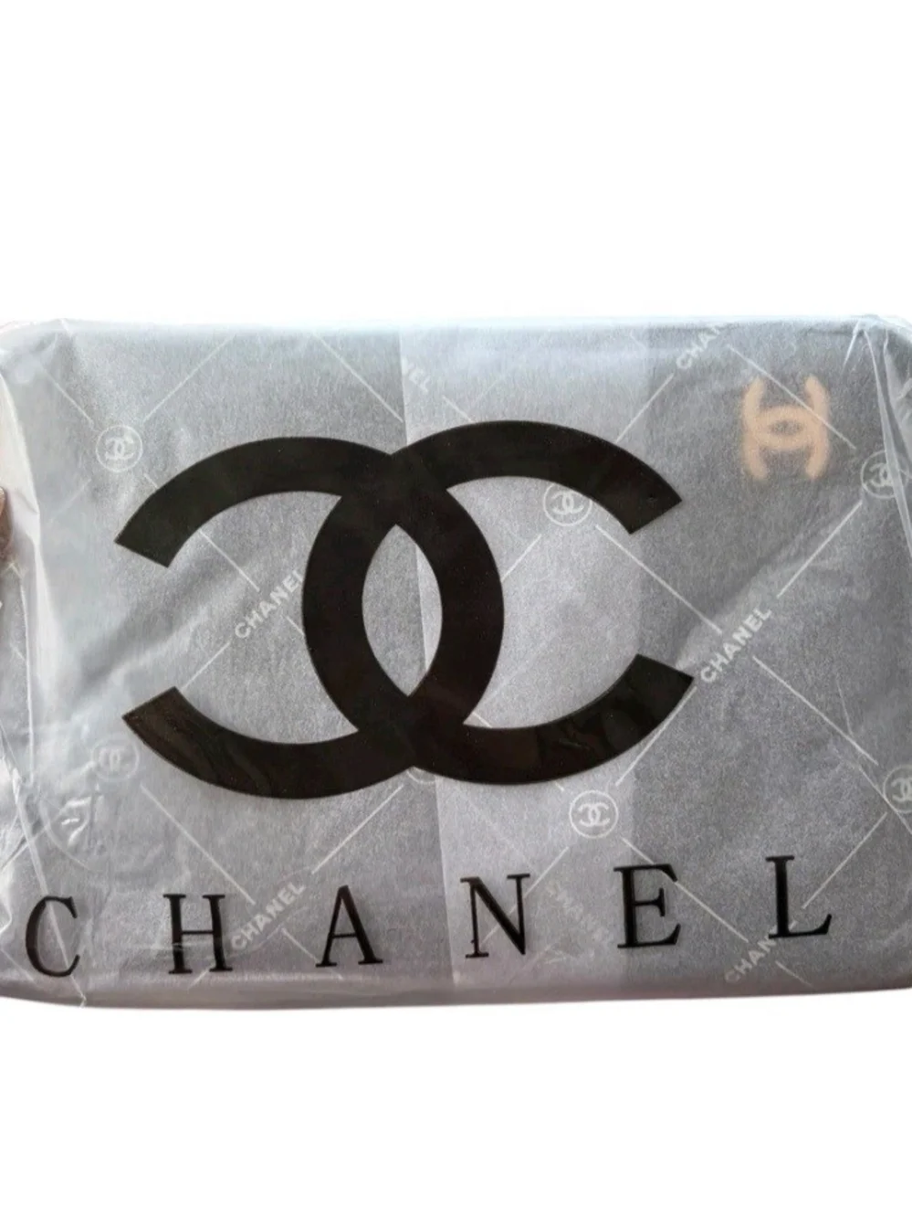 Beaute Black Quilted Wallet Or Passport with Gold Accent
